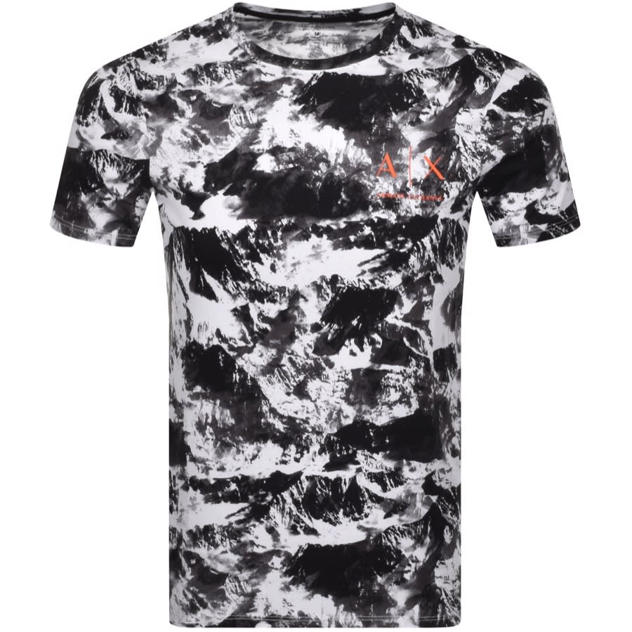Alternative Image for ProductArmani Exchange Slim Crew Neck Logo T Shirt White1